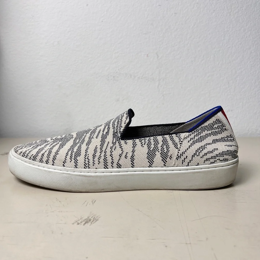 Rothy’s The Sneaker‎ Maritime Tiger Blue Ivory Retired Women’s 10.5